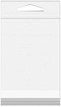 ClearBags 4 1/2" x 7 3/4" + Flap, Crystal Clear Hanging Bag (100 Pieces) [HB4X7A]