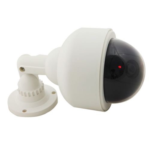 Masione Indoor Outdoor Dome Fake Surveillance Camera,Waterproof, Red Flashing/Blinking LED