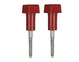 MTD 720-05067A Wing Nut (Red), Pack of 2, 1/4-20 x 1.73 inches