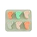 Zittop 1Pcs Baby Footprint Molds Foot Step Silicone Fondant Molds for Baby Shower Birthday Cake Decoration Candy Chocolate Cupcake Topper Decorating