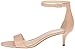 Nine West Women's Leisa Leather Heeled Dress Sandal, Natural Leather, 7.5 M US