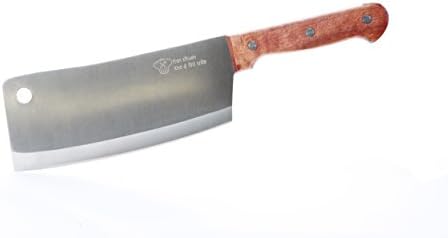 Prem Kitchen Chopper knife – heavy-duty cleaver stainless steel full tang with real carved wooden handle - multipurpose use for home cheaper than dirt Henry ex set uncle boyfriend knife uncle