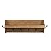 brightmaison Small Coat Rack Shelf Wall-Mounted with Hooks Wood Entryway Organizer Key Phone Mail Holder (Walnut)