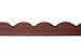 EasyFlex Decorative No-Dig Landscape Edging with Anchoring Spikes, 2.5 in. Tall Scalloped Top Garden Border with Woodgrain Texture, 100 Foot Kit, Red (3210RDE-100C)