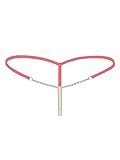 FasiCat Womens Lace Panties Thongs G-Strings Sexy Pearls Stretchy Tangas for Women Hotpink