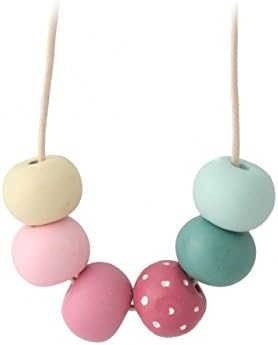 Colourful Chunky Long Necklace in Pink, Adjustable Length