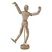 Jointed Puppet - TOOGOO(R)4.5 Inch Wooden Male Artist Manikin Jointed Mannequin Hand Blockhead Puppet (4.5inch)