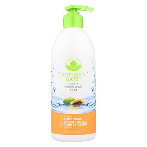 Nature's Gate Papaya Velvet Moisture Body Wash, 18 Ounce