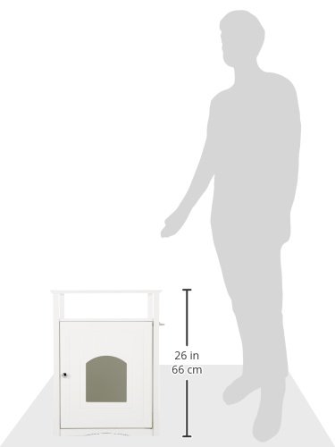 Merry Pet Cat Washroom/Night Stand Pet House, White