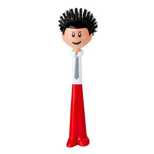 VIGAR Dolls Orlando Dishwasher Brush, ABS, Nylon and Silicone, red, 7,5 x 7,5 x 24 cm โ image 1