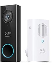 eufy Security, Wi-Fi Video Doorbell, 2K Resolution, No Monthly Fees, Local Storage, Human Detection, with Wireless Chime–Requires Existing Doorbell Wires and Installation Experience, 16-24 VAC, 30 VA