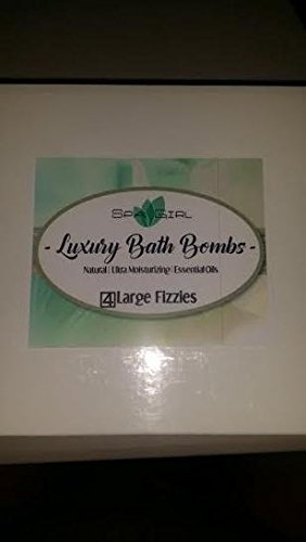 Gift Set 4 Fruity bath bomb fizzies, large, ultra-moisturizing,