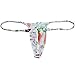 OROCOJUCO 6-Pack Men's Mini Bikini T-Back Underwear Slim Cut Pouch Swim G-String Minimal Coverage Tangas Hipster String Thong XCTXSH Large