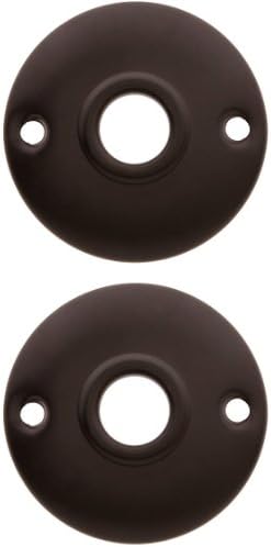 Pair Of 2 1/2" Pressed Brass Rosettes With 11/16" Collar In Oil-Rubbed Bronze