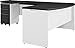 Ameriwood Home Pursuit Office Set with Mobile File Cabinet Bundle, Gray