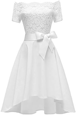 Women's Vintage Dresses Floral Lace Off Shoulder Boat Neck Cocktail Formal Swing Dress Wedding Party Cocktail Dress