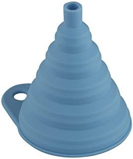 Kitchen Winners Collapsible Foldable Silicone Funnel Kitchen Gadget (1, Blue)