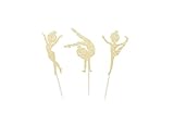 12 Glitter Gymnastics Cupcake Toppers - Any Color