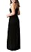 GRECERELLE Women's Round Neck Sleeveless A-line Casual Maxi Dresses with Pockets Black-2XL