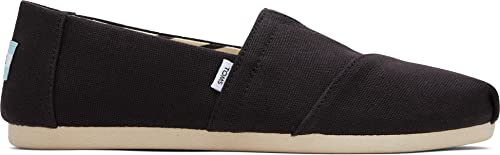 TOMS Alpargata Loafer Flat, Mocassino Basso, Nero/Bianco, 43.5 EU