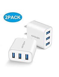 Entre cargador de pared USB enchufe Cube para iPhone Xs XS Max XR X 8 7 6 Plus, iPad Pro Air 2 Mini 2, Galaxy9 8 7, Note9 8, LG, Nexus y más, Blanco
