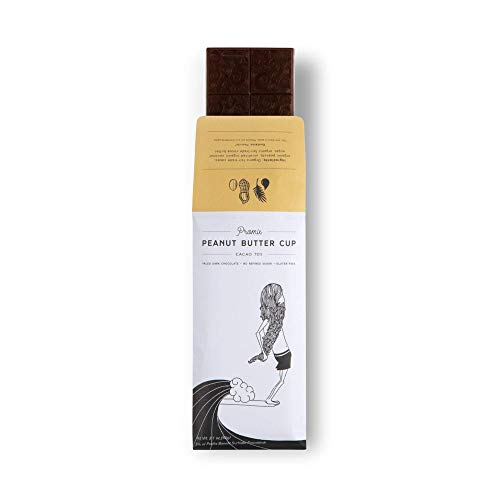 Promix Vegan Paleo Dark Chocolate - Peanut Butter Cup - 70% Cacao - No Refined Sugar - Gluten, Dairy, and Preservative Free - Low Glycemic - Healthy Organic Natural Snack - Fair Trade - 12 Bars
