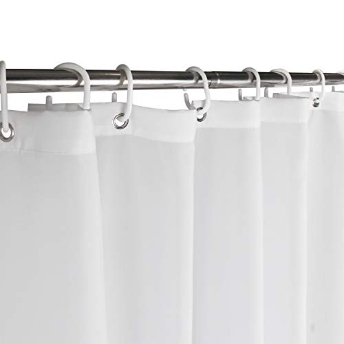 WELTRXE Fabric Shower Curtain 72x72 Inch Heavy Weighted Blue Flowers