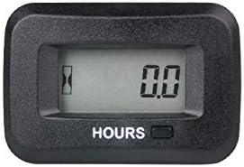 Jayron JR-HM038AD AC/DC 5V to 277V,Snap-in Digital LCD Hour Meter Kit,Initial Hours Settable,Resettable Partial Running Hours,Built-in Battery,Waterproof,Use for ZTR Lawn Mower Tractor Generator