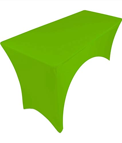 spandex stretch cover tablecloth for 6ft table 1SIDE ARCHED / BUFFET/DJ 183x75x75cm (green light)