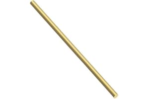 Sutemribor Brass Solid Round Rod Lathe Bar Stock, 1/2 Inch in Diameter 12 Inches in Length