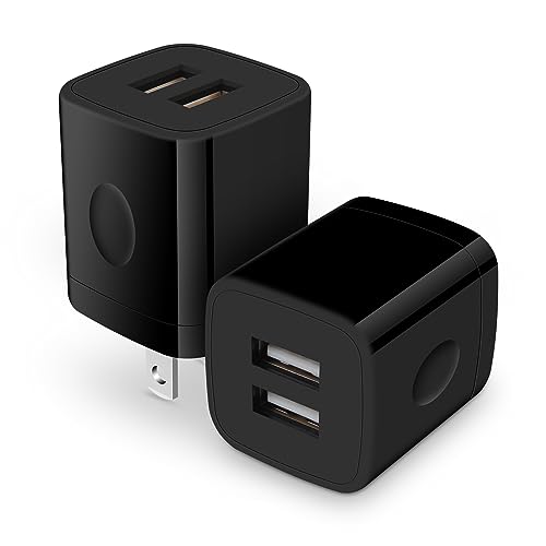 USB Charger Block iPhone Charger Cube Dual Port Fast Charging  Brick Travel USB Wall Plug Charger - Main Image