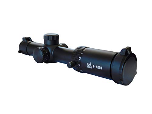 S2Delta 1-4X24 Carbine Scope, Red Dot Scope, Illuminated 5.56 BDC Reticle, 30mm Main Tube, SFP, Capped Turrets