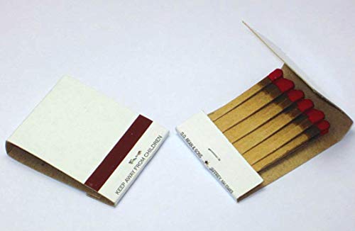 D.D. Bean & Sons Matchbooks, 50 Packs of 20 Matches, Classic White, Made in USA, 2