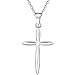 Onairmall 925 Sterling Silver Cross Necklace for Women Girls Infinity Cross Smiple Chic Necklace Pendant