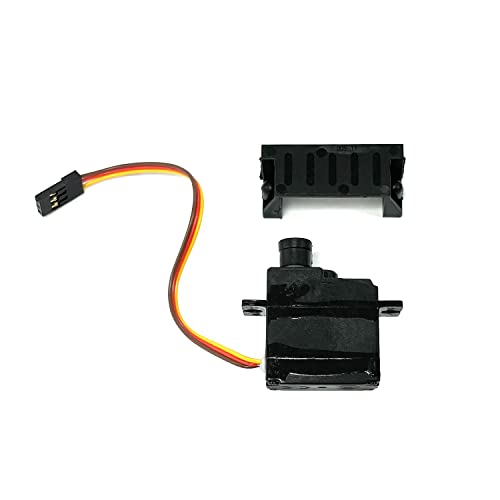 AMORIL RC Buggy 1.7KG RC Digital 3-Wire Steering Gear Servo Torque Set for 1:14 High Speed RC Truck, Waterproof Max 270 Degree Control Angle Black