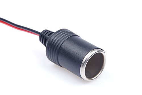KNACRO 12V / 24V 30A Female Car Cigar Cigarette Lighter Socket Plug Connector Plug Cable Adapter
