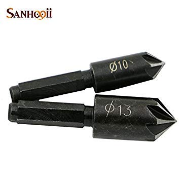 Generic 1/4 Hex Shank 7 Blade Drill BIt High Carbon Steel Woodworking 10MM 13MM Diameter Drilling Chamfering Device Drilling tool