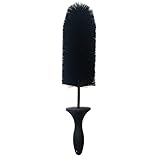 Detail Cleaning Brush 17 Inch Long With Soft 9x4 Inch Black Bristle Premium 1-Piece Handle. Multipurpose Use For Wheels, Rims, Motorcycles, Bicycles, Boats, RVs
