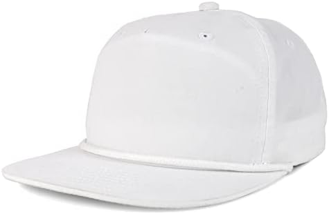 Flexfit 110® Flat Bill Snapback Cap One Size White at Amazon Men's