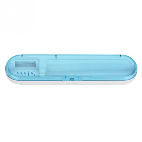 ZEERKEER UV Toothbrush Sanitizer Case,Travel Toothbrush sanitizer,Toothbrush Sanitizer Holder Lightweight, Portable and Wall Mounted Perfect for Home, Office Or Outdoor Travel (Blue)