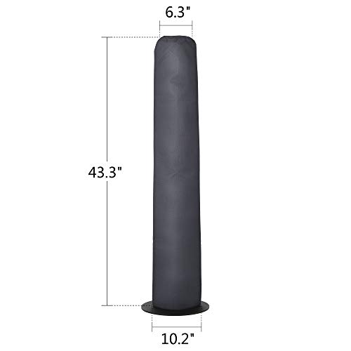Star Patio ZHQ1588-RDM-SPK Cover, Patio Heater Cover, Outdoor Electric Heater Cover, Freestanding Heater Cover, Heavy Duty Waterproof Cover, Grey, Polyester