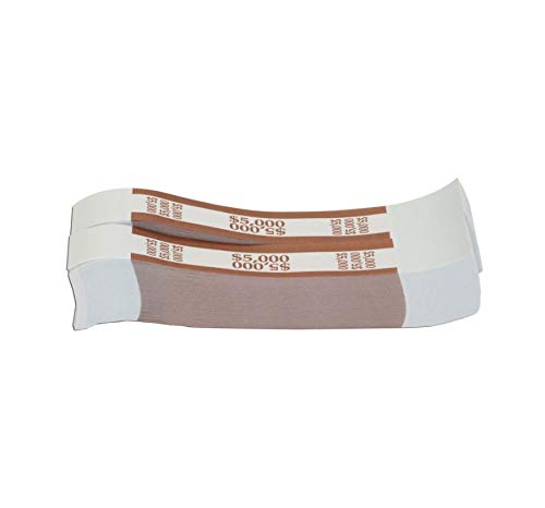 The Coin-Tainer Co. $5000 Currency Band, Brown, 1000 Count (405000) - Thumbnail 4