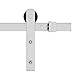 SMARTSTANDARD 5ft Heavy Duty Nickel Sliding Barn Door Hardware Kit - Smoothly and Quietly -Easy to Install - Includes Step-by-Step Installation Instruction Fit 30