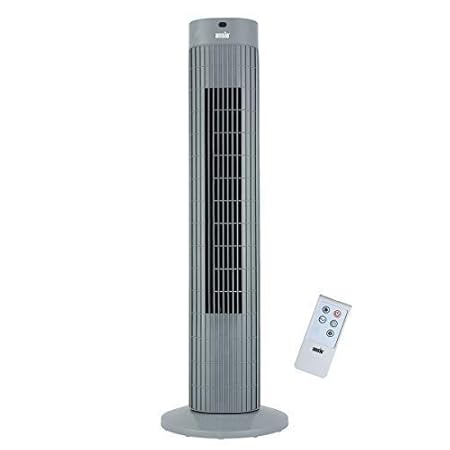 Oszillierender Turmventilator mit Fernsteuerung Säulenventilator 3-stufigem Windmodus mit 3 Drehzahlen und langem Kabel(1,75m