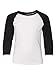 Next Level Youth CVC 3/4-Sleeve Raglan L BLACK/ WHITE