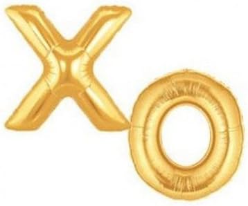 XO Balloon Kit- (2) 34" Gold Letter Balloons