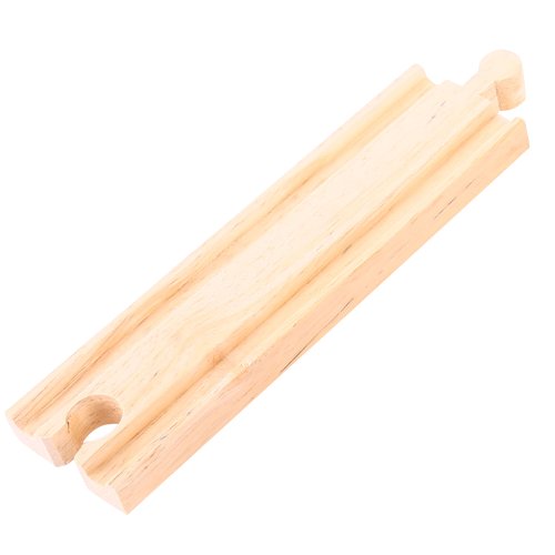 Bigjigs Rail Medium Straights (Pack of 4) - Other Major Wooden Rail Brands are Compatible