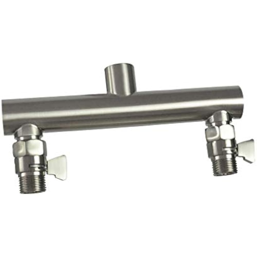 HAOXIN Shower Head Manifold With Double Outlet And Shut Off Valves For