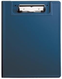 CarstensHeavy Duty Low-Profile Clipboard with Cover โ Plastic, Navy Blue