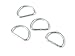 ljdeals Metal D Ring 1/2 inch Non Welded Nickel Plated Pack of 100